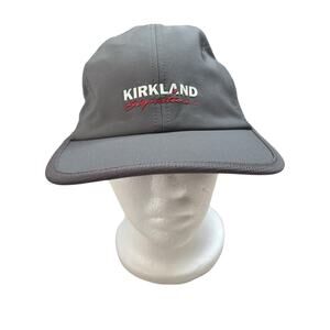 KIRKLAND SIGNATURE Gray Logo Cap Hat Adjustable One Size Adult Running Workout